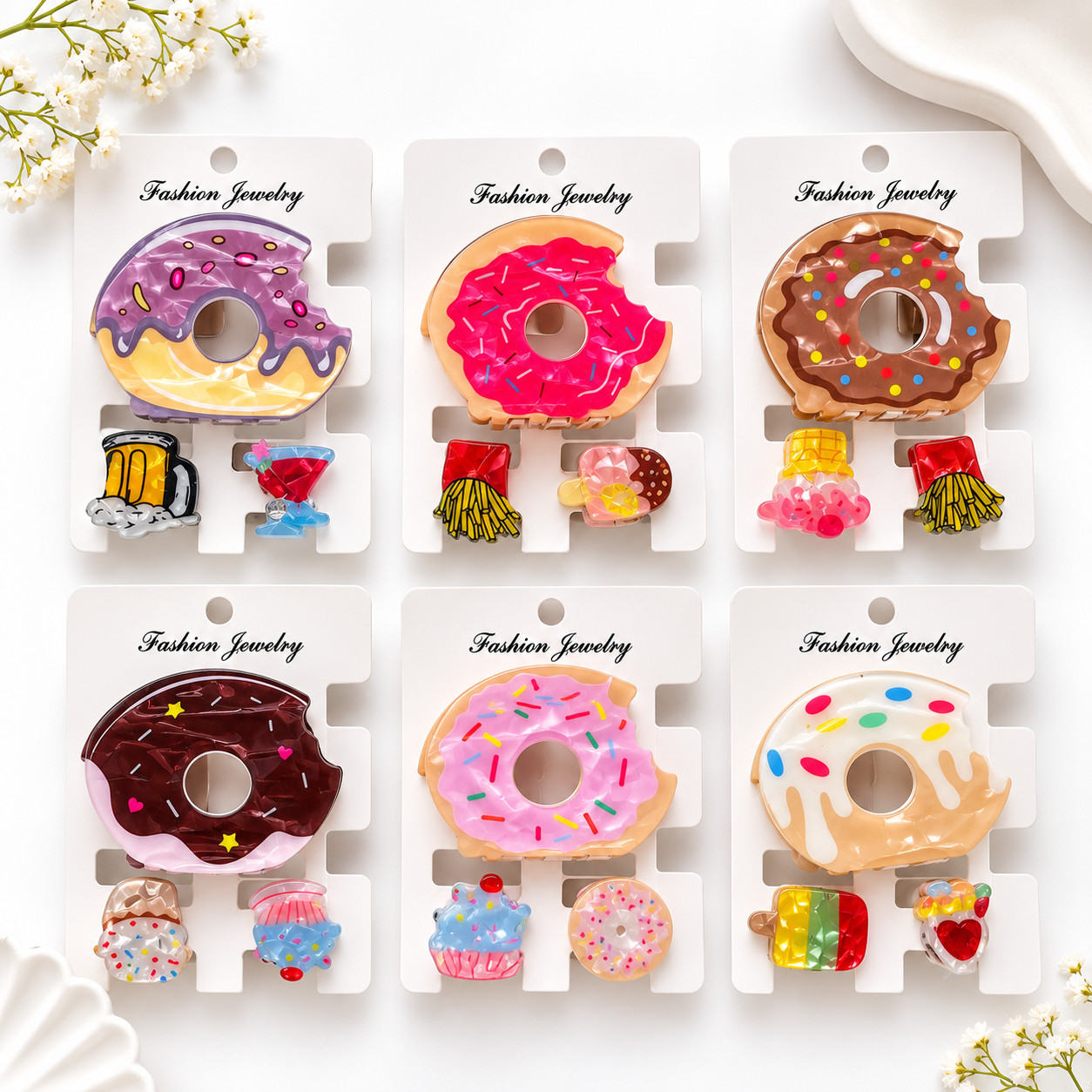 Sugar Rush Claw Clip - Set Of 3