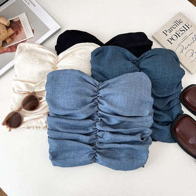 Socialite Ruched Built-In Bra Tube Top