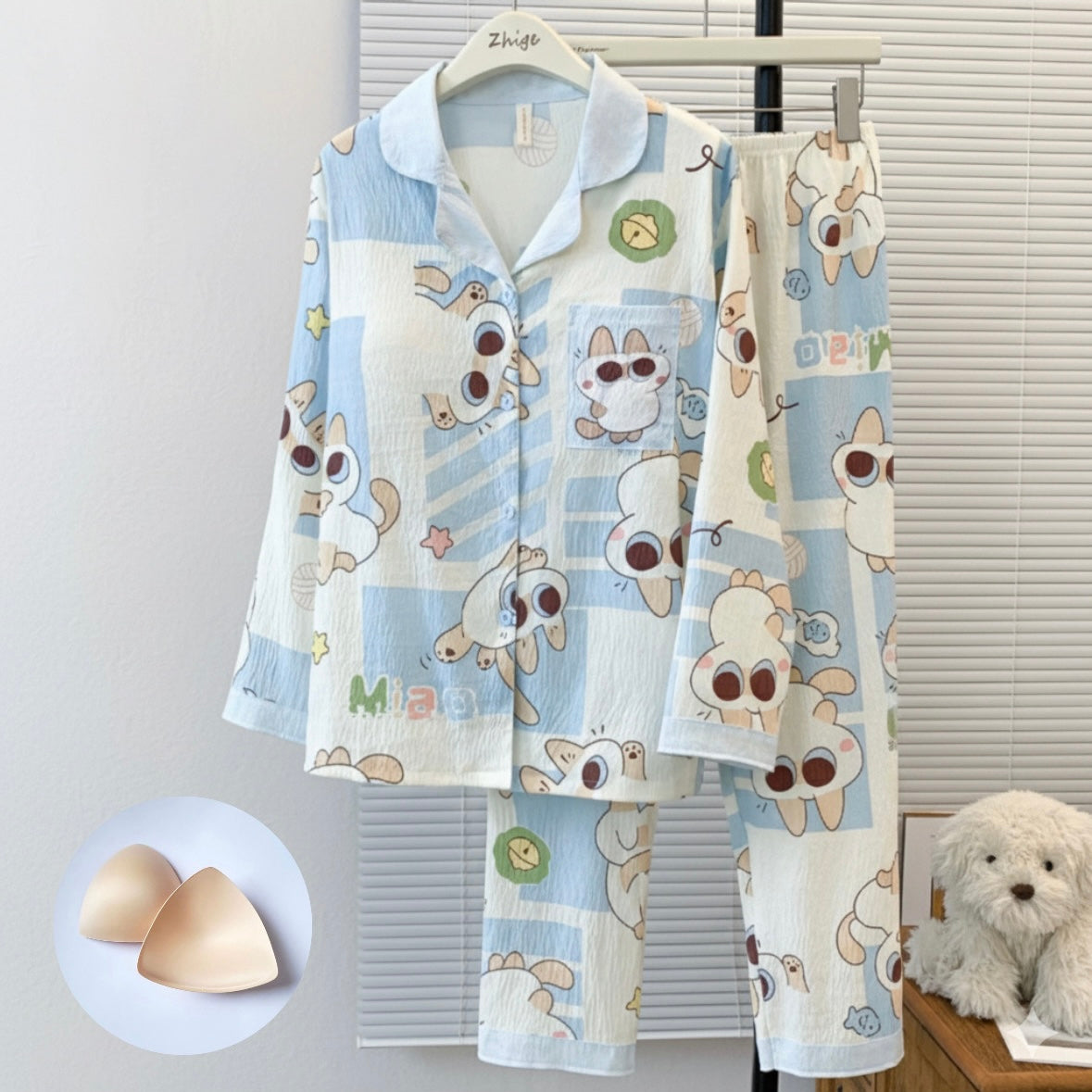 Midnight Belly Kitty Padded Nightsuit Set