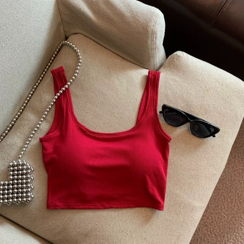 Staple Ribbed Built-in Bra Top