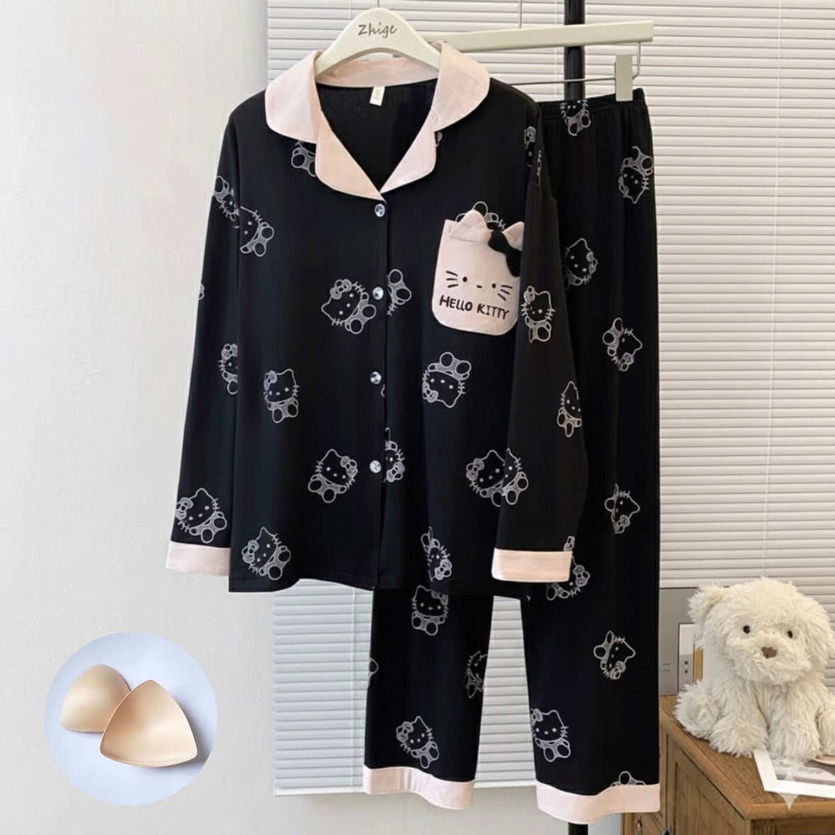 Midnight Kitty Padded Nightsuit Set