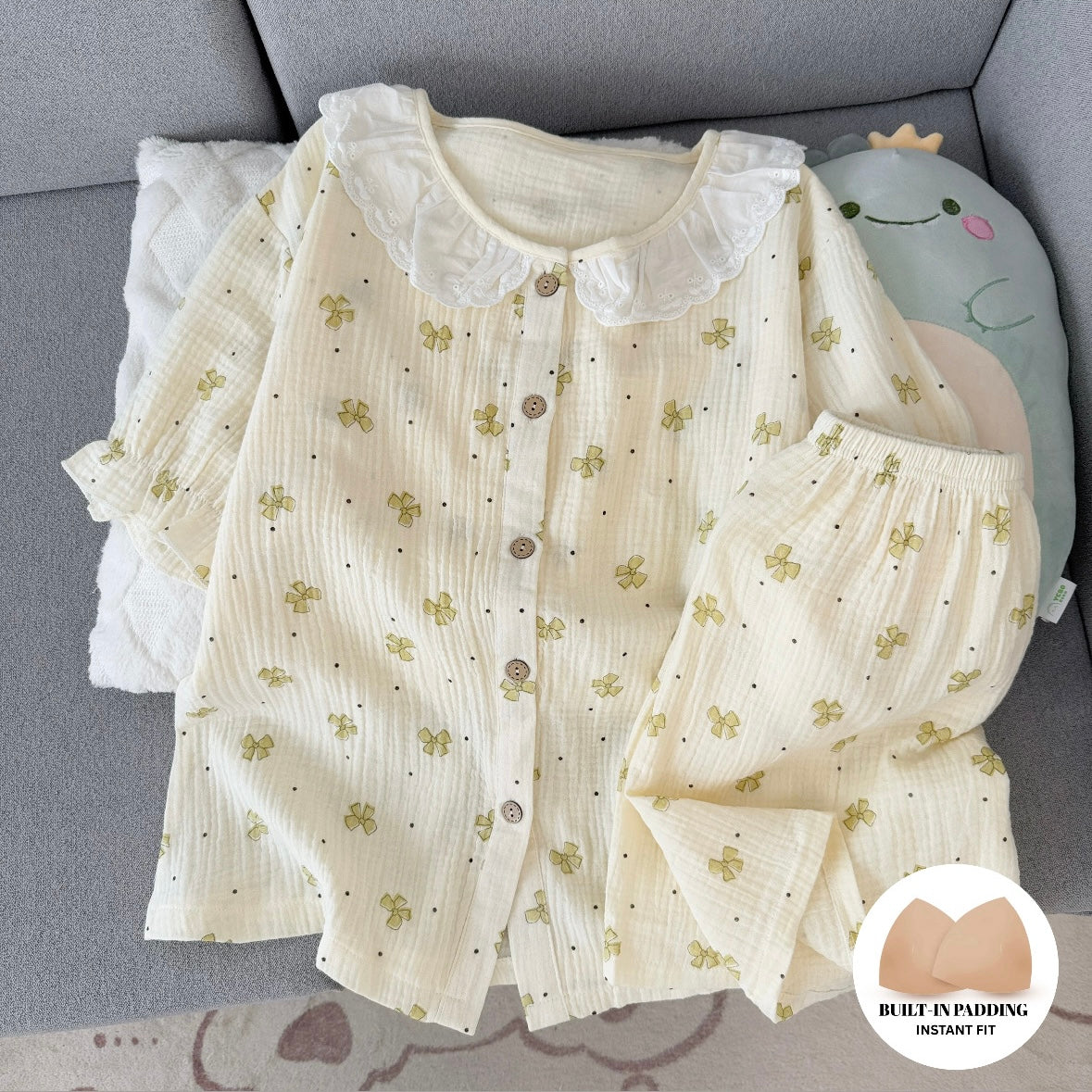 Bow Belle Padded Nightsuit Set