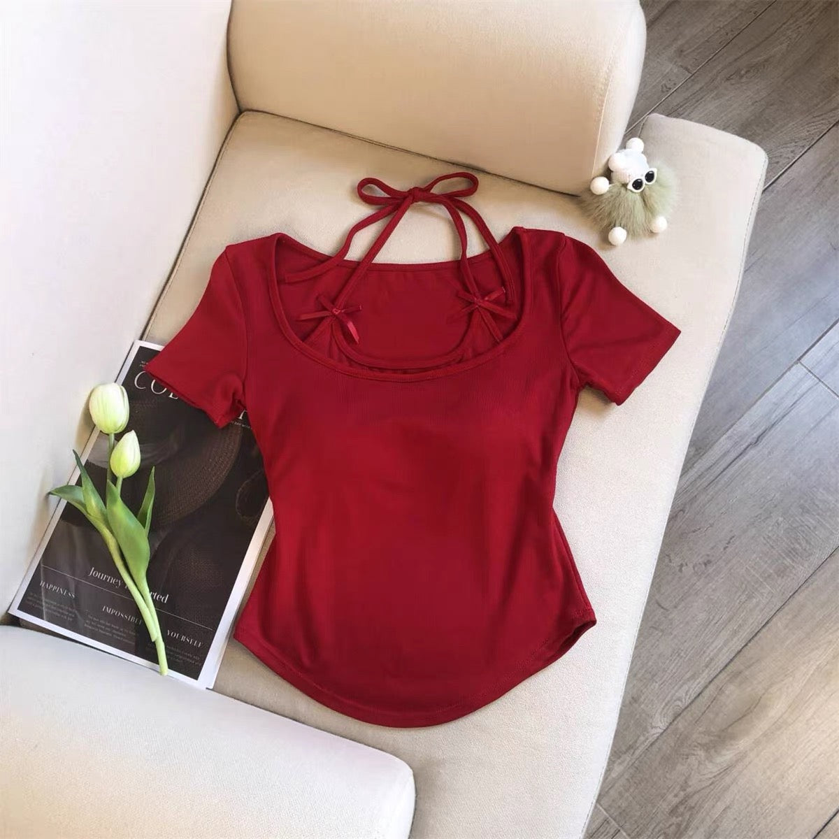 Sweetheart Bow Built-in Bra Top
