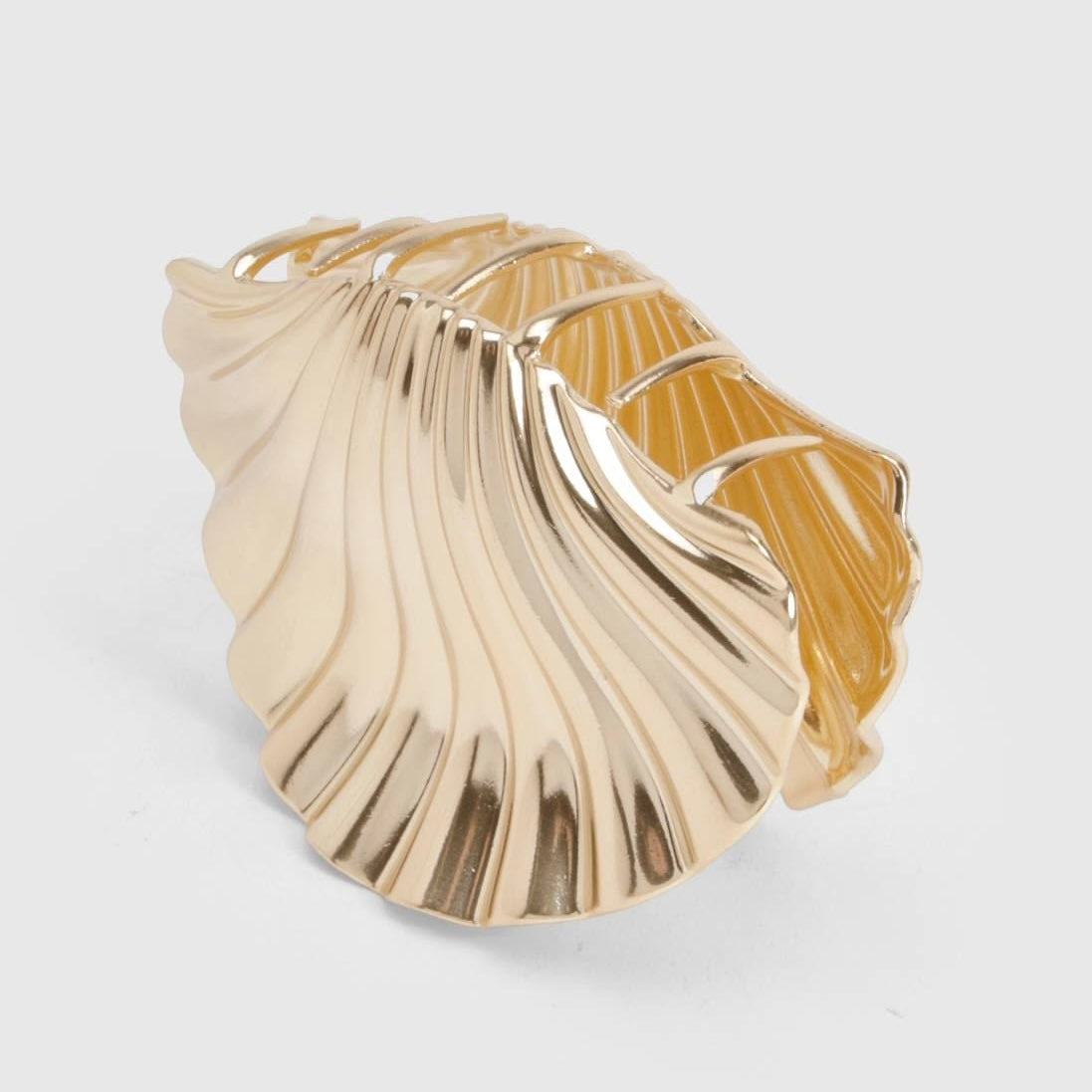 Golden Metallic Shell Claw Clips