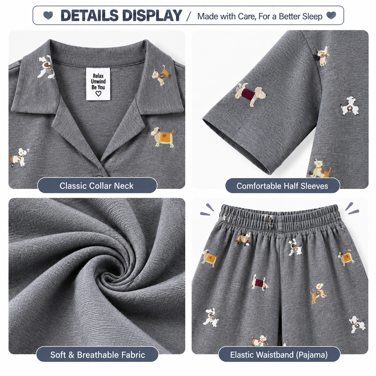 Tiny Critters Padded Nightsuit Set