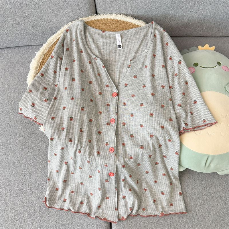Farmhouse Cherry Padded Nightsuit Set