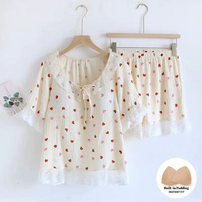 Cupid's Cozy Padded Nightsuit Set