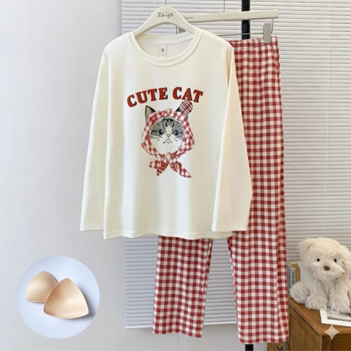 Checkmate Kitty Padded Nightsuit Set