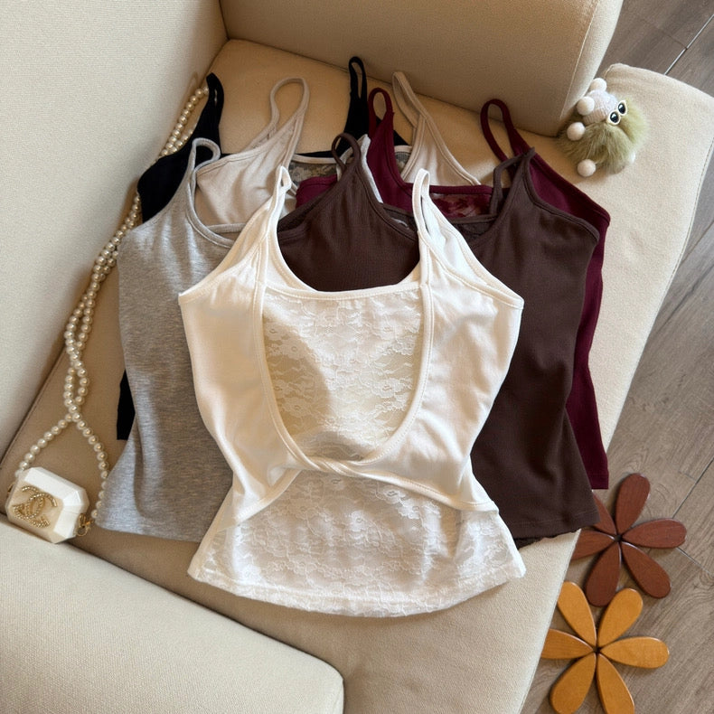 Soft Romance Lace  Built-in Bra Top