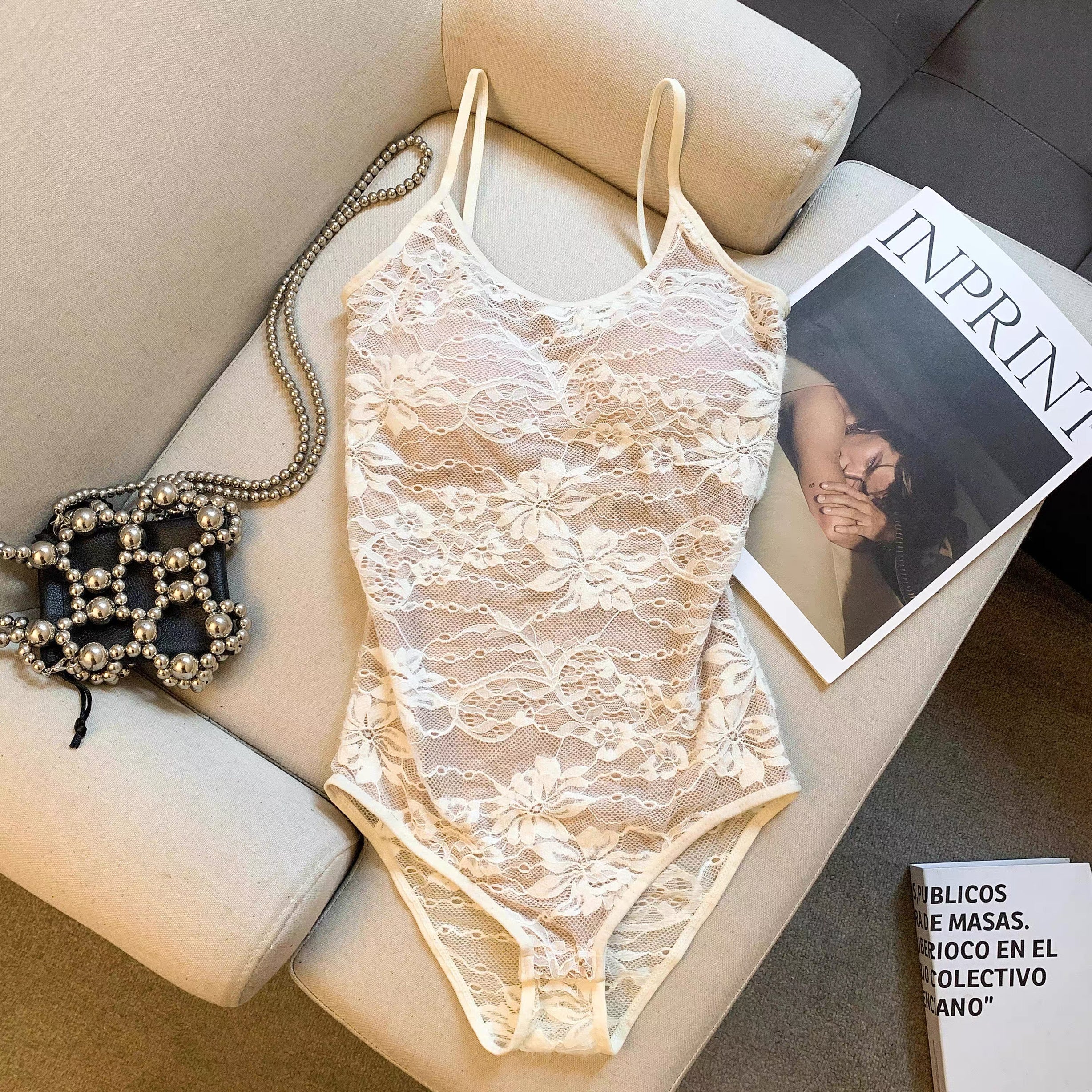Twilight Lace Built-In Bra Bodysuit