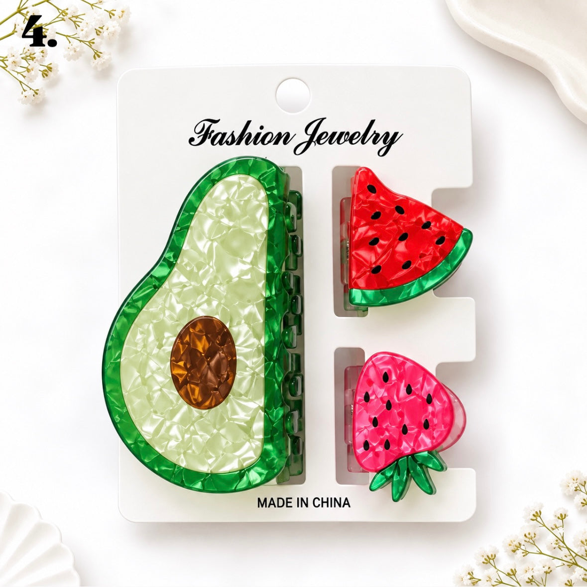 Fruity Fiesta Claw Clip -Set Of 3