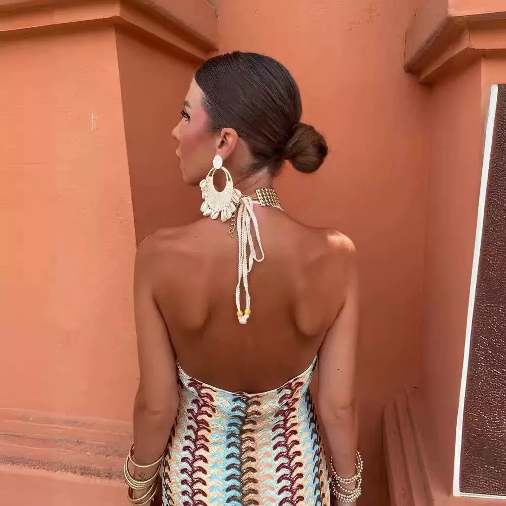 Sienna Sands Halter Maxi Dress