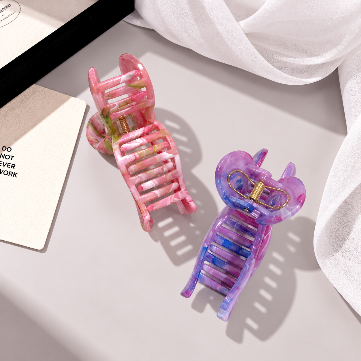 Bow Tie-Dye Claw Clips