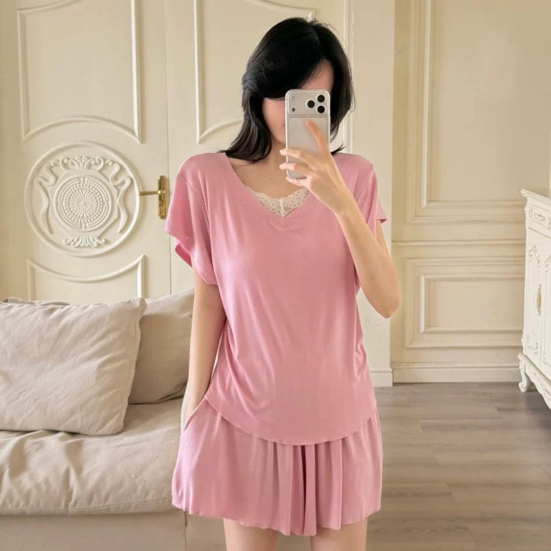 Rose Petal Padded Nightsuit Set