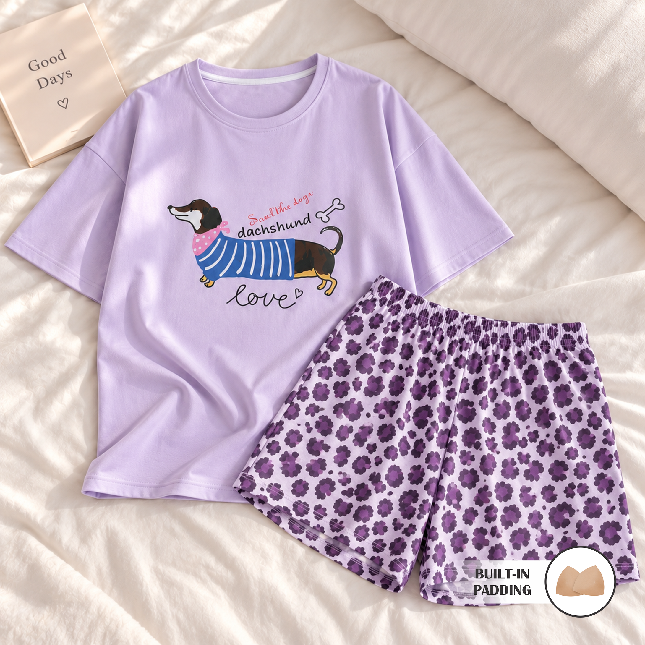 Little Doxie Dreams Padded Nightsuit Set