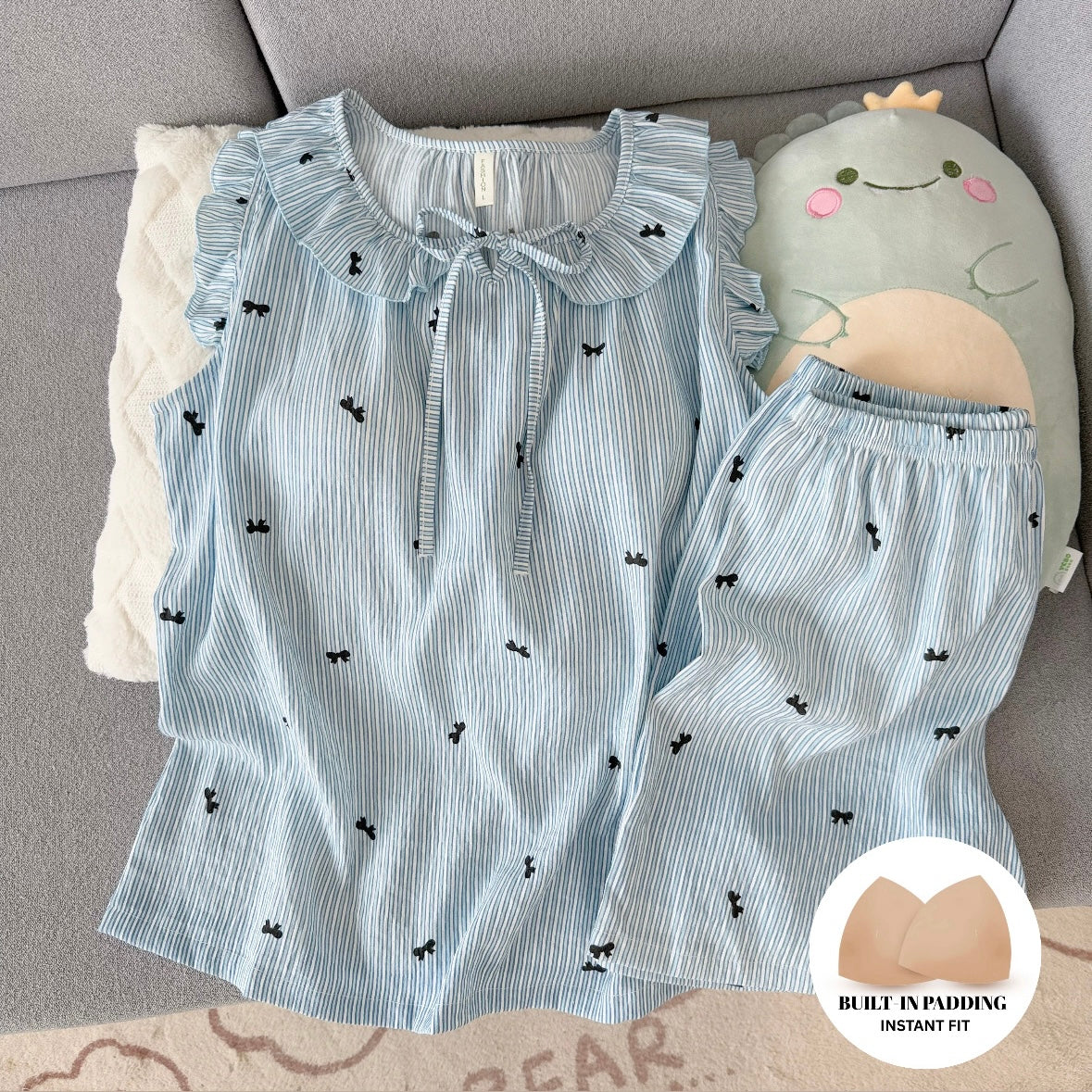 Blue Ribbon Padded Nightsuit Set