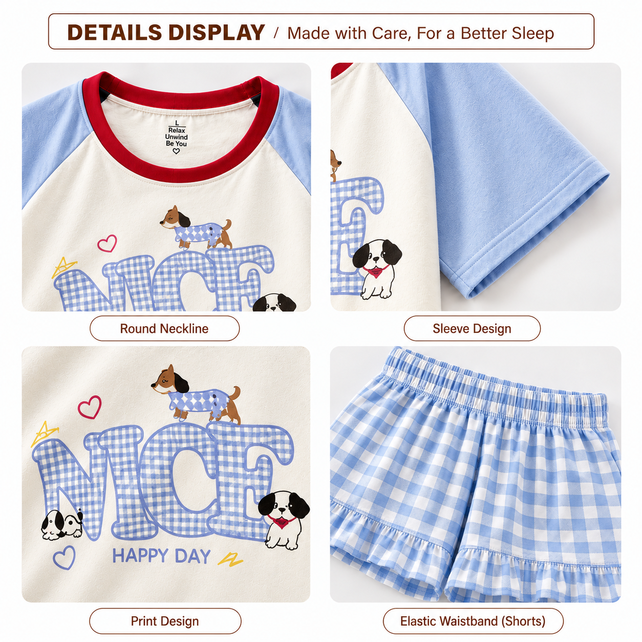 Mini Dachshund Padded Nightsuit Set