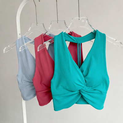 Elara Twist Built-in Bra Tops