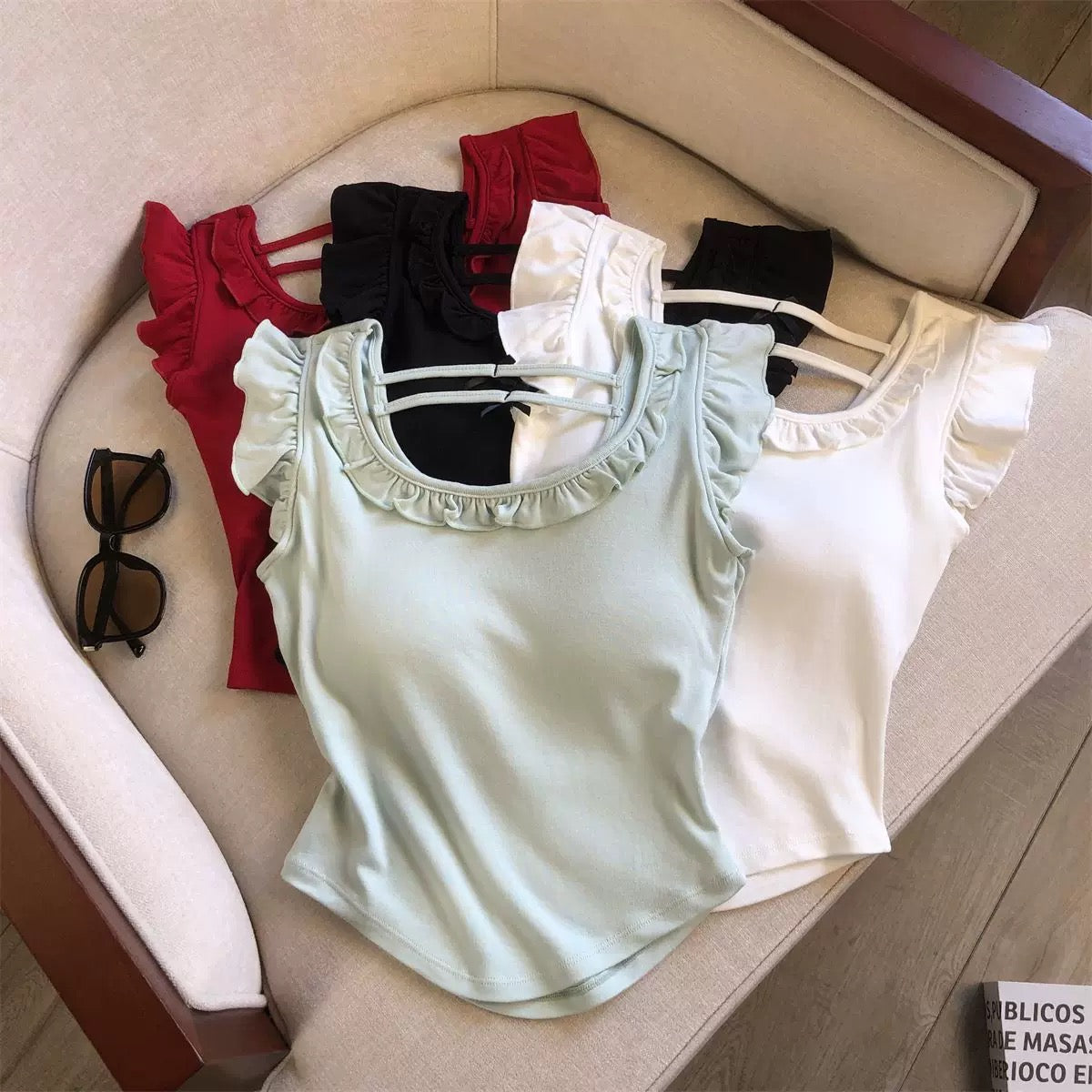 Bella Frill Built-In Bra Top