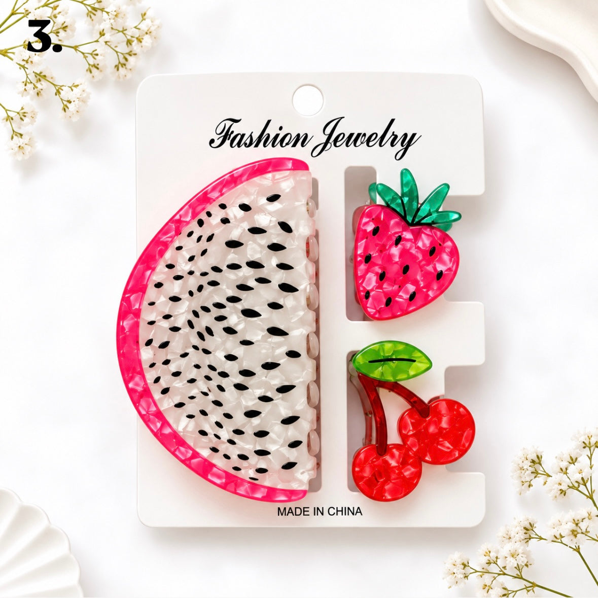 Fruity Fiesta Claw Clip -Set Of 3