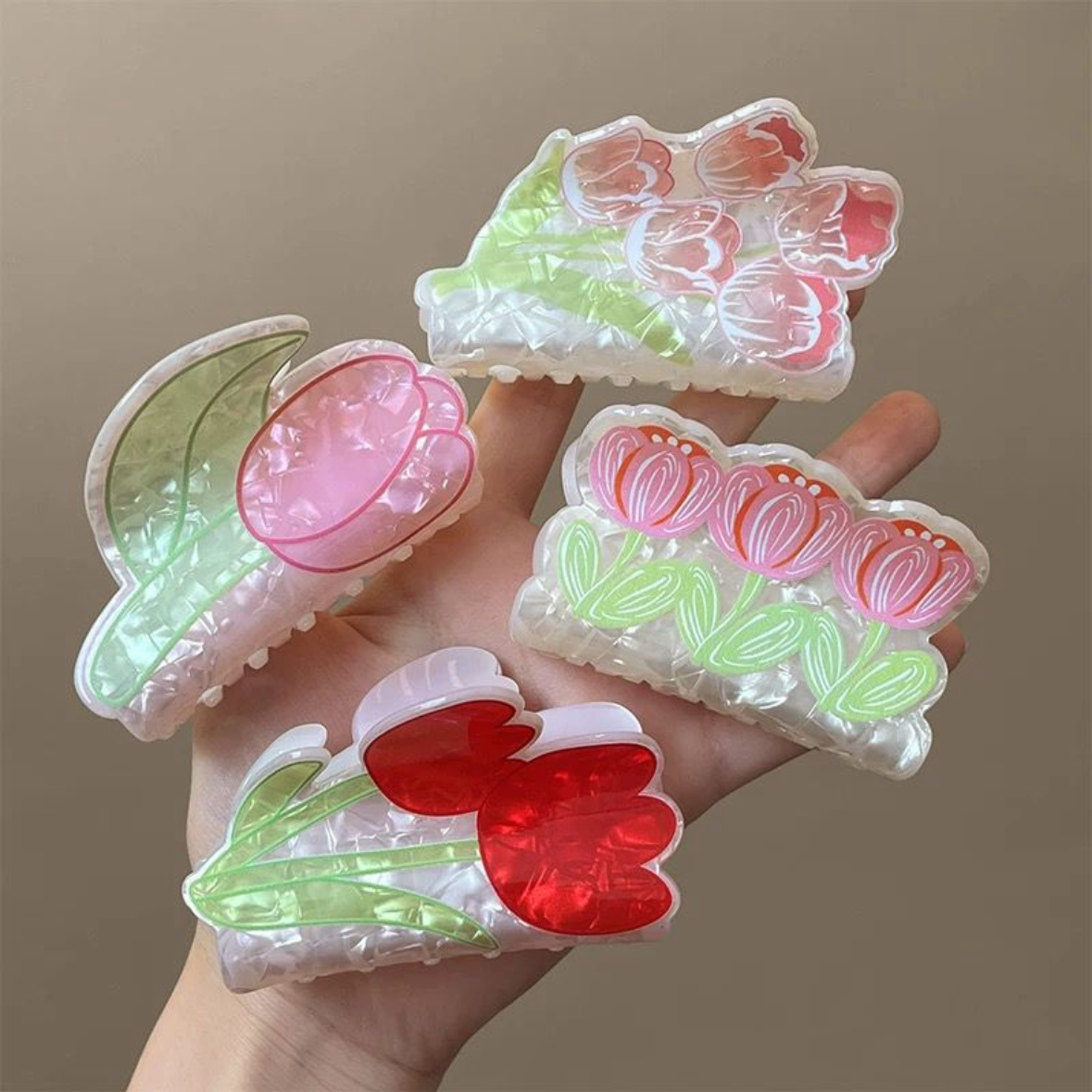 Floral Garden Claw Clip