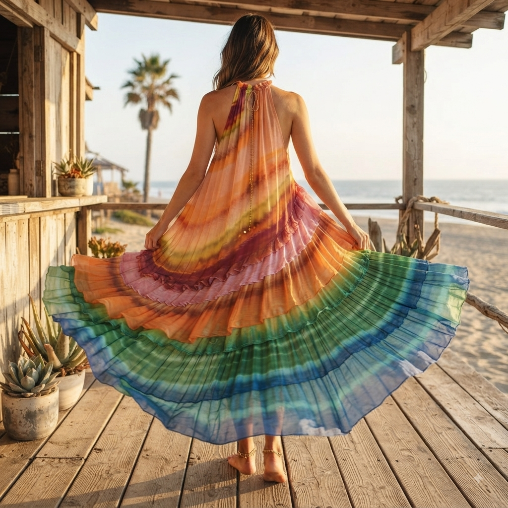 Rainbow Mirage Maxi Dress