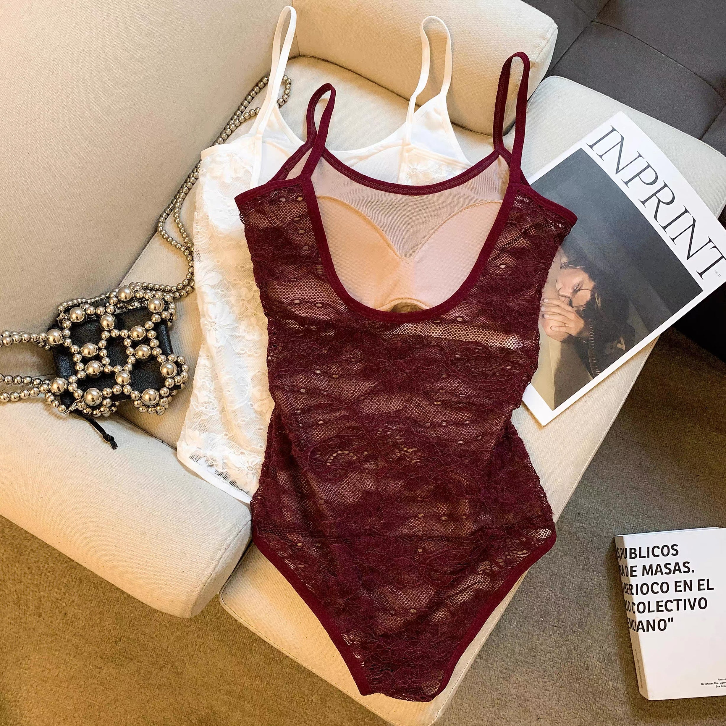Twilight Lace Built-In Bra Bodysuit