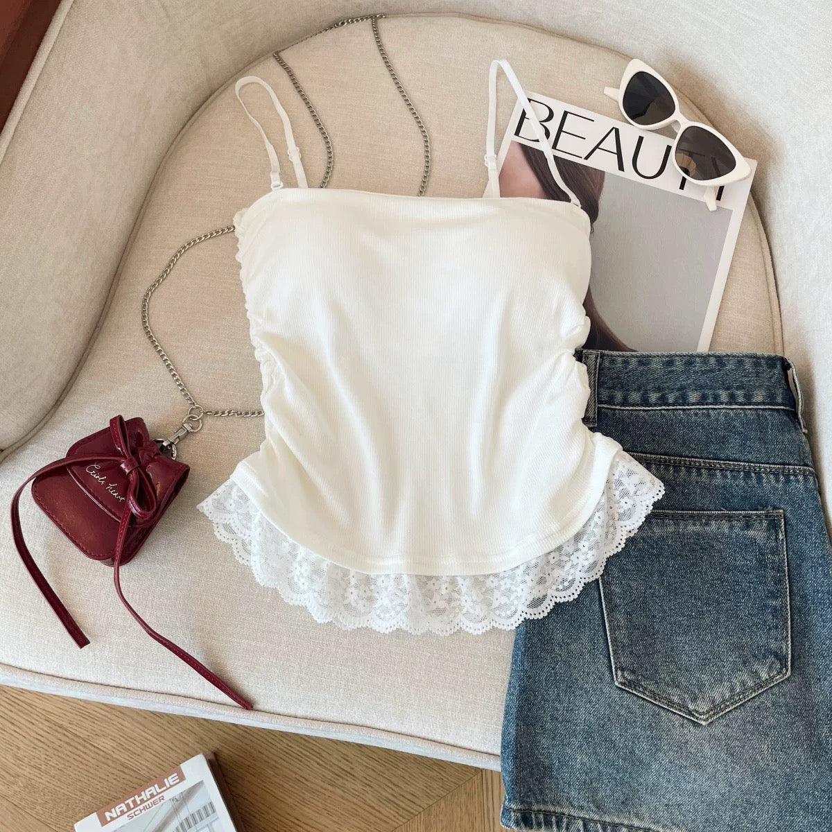 Lace Muse Built-in Bra Top