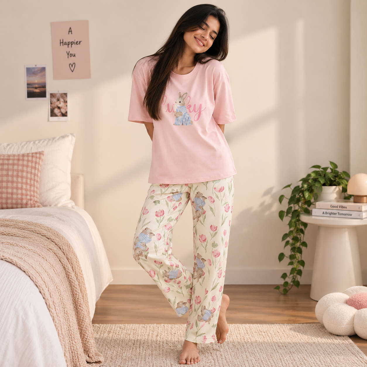 Tulip Garden Padded Nightsuit Set