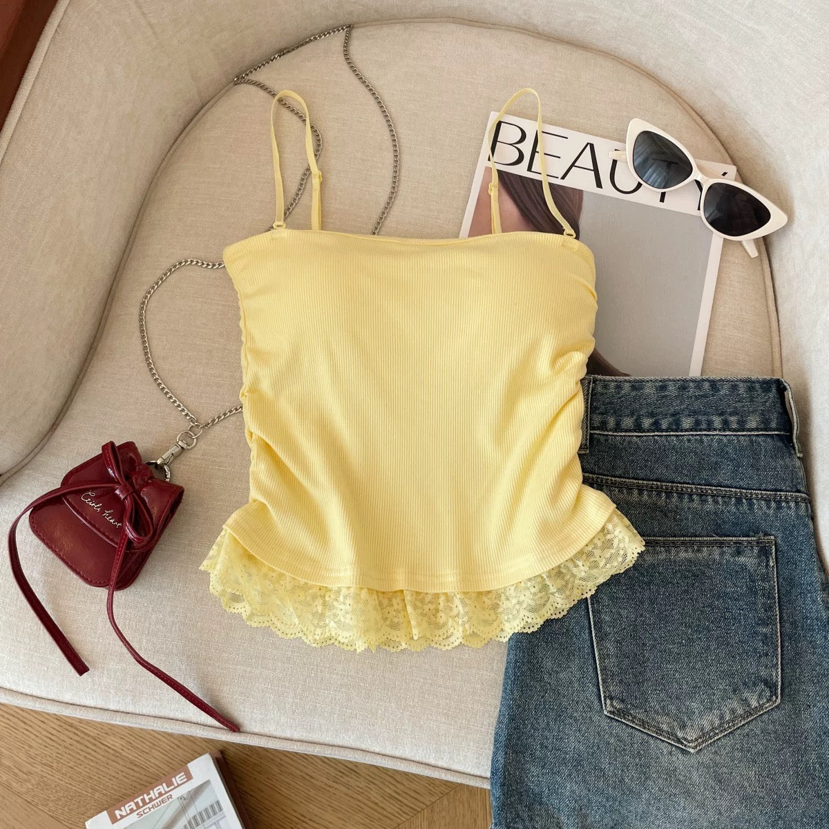 Lace Muse Built-in Bra Top