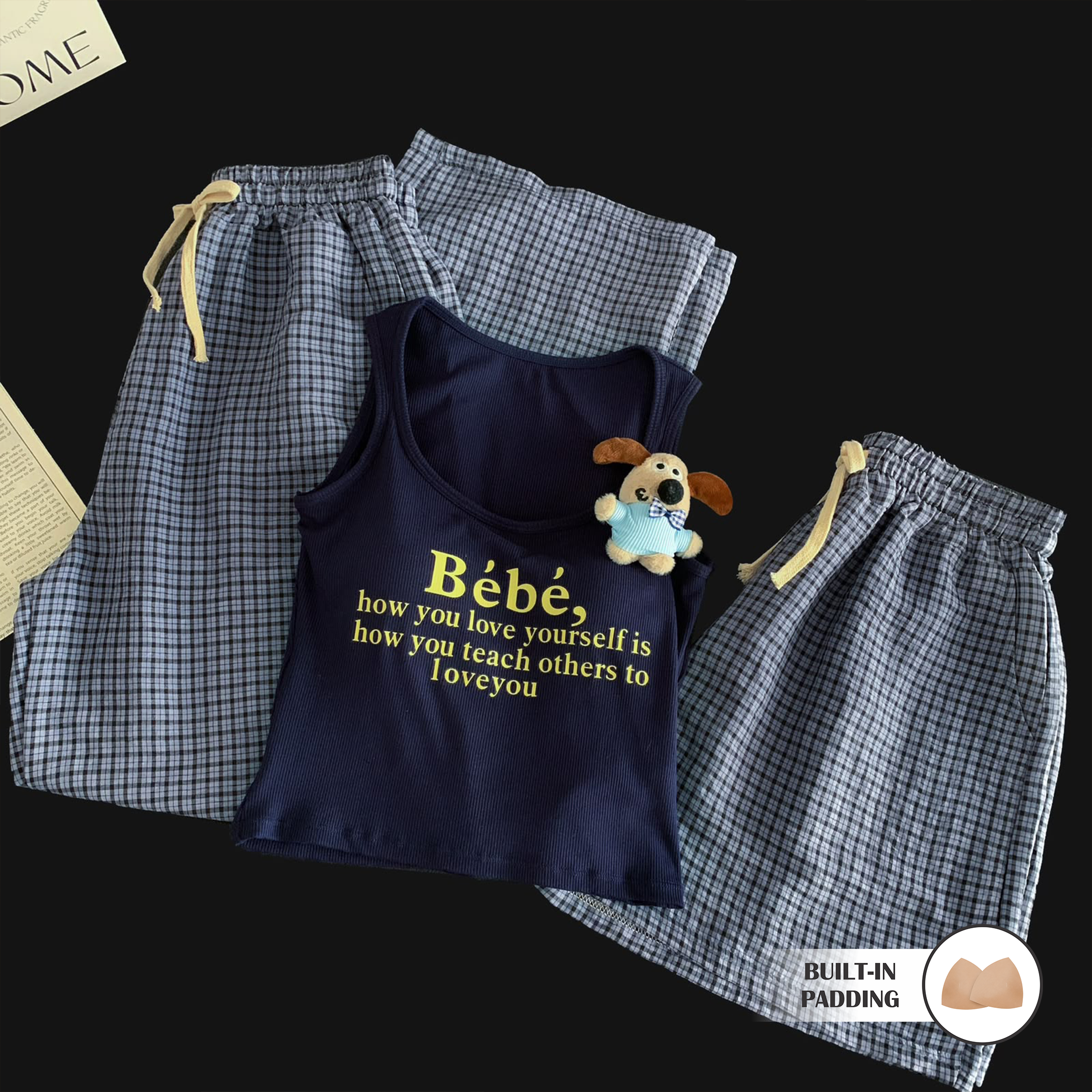 Café Club Padded NightSuit - 3Pc Set