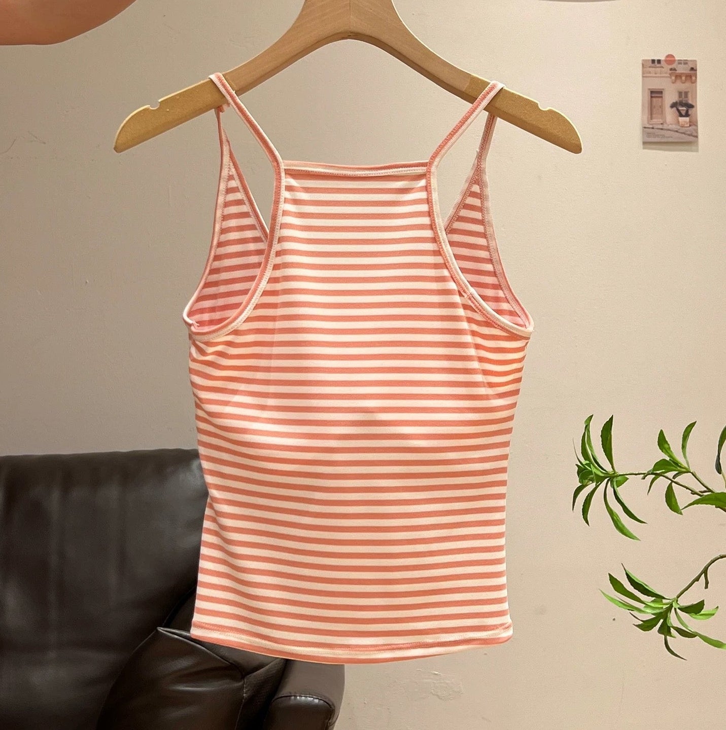 Classic Striped Built-in Bra Top