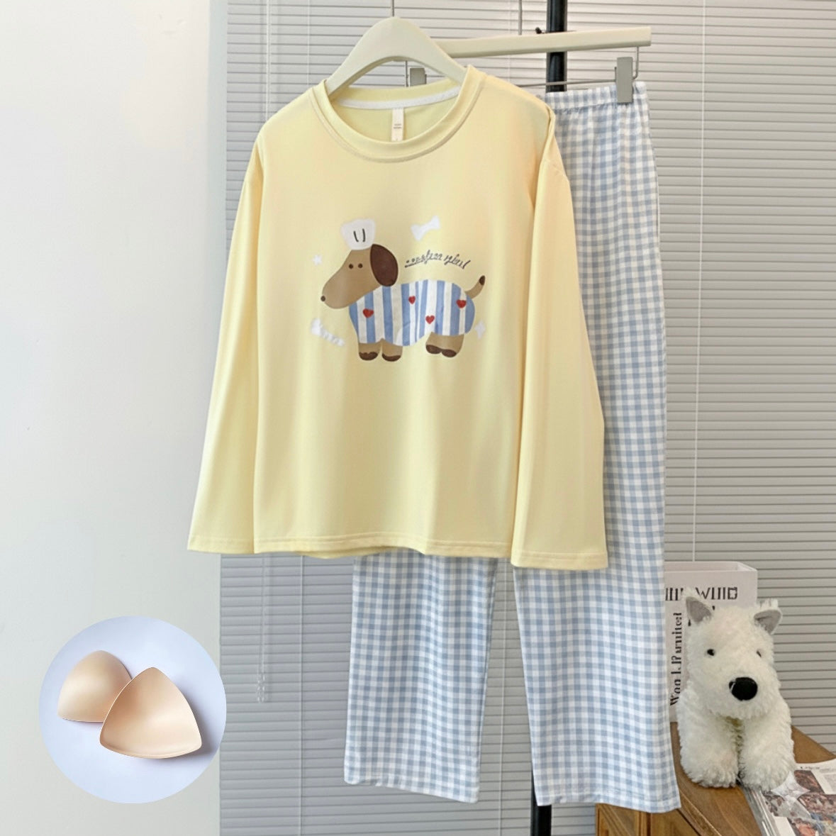 Buttercup Plaid Padded Nightsuit Set