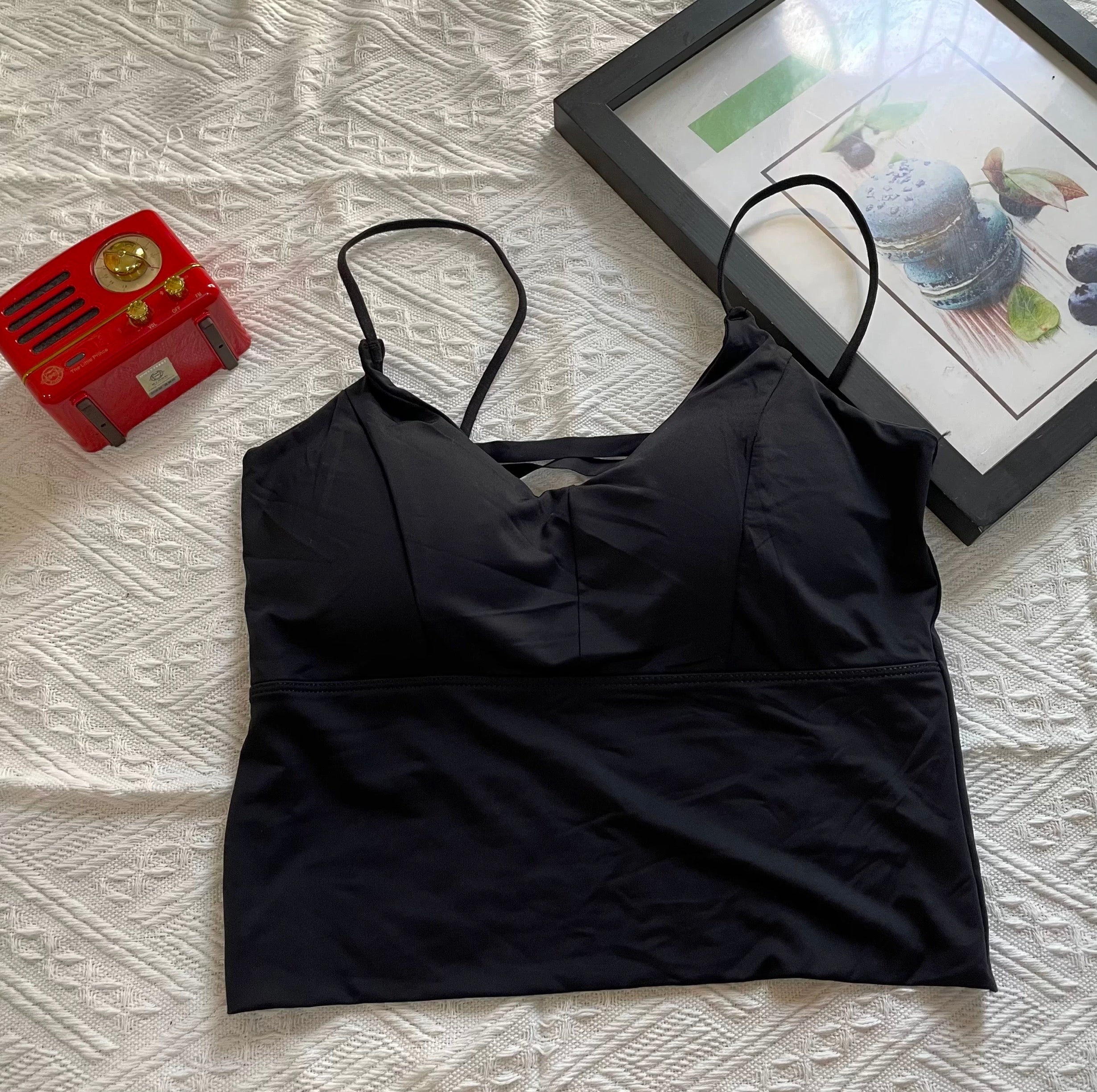 Caged Back Built-in Bra Camisole