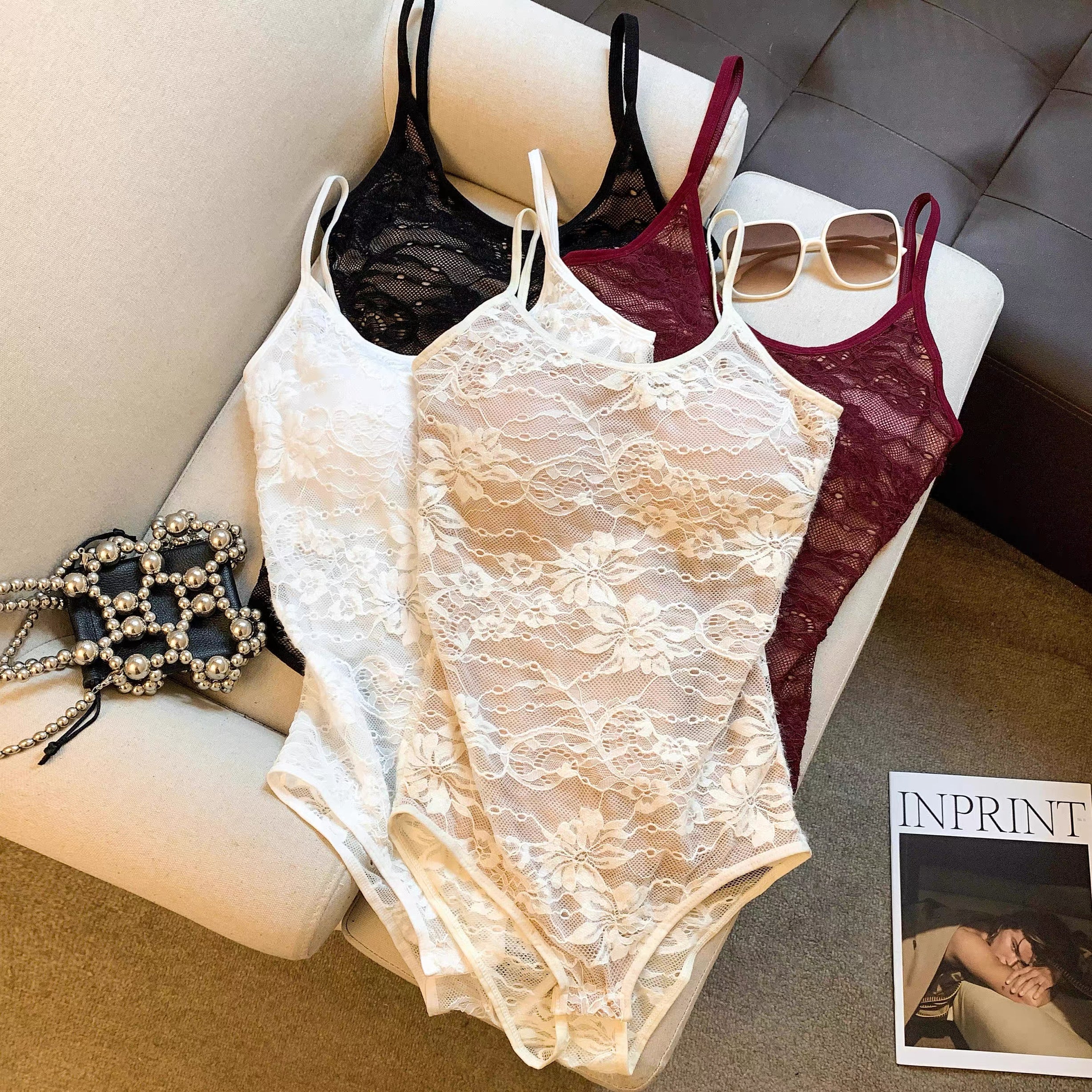 Twilight Lace Built-In Bra Bodysuit