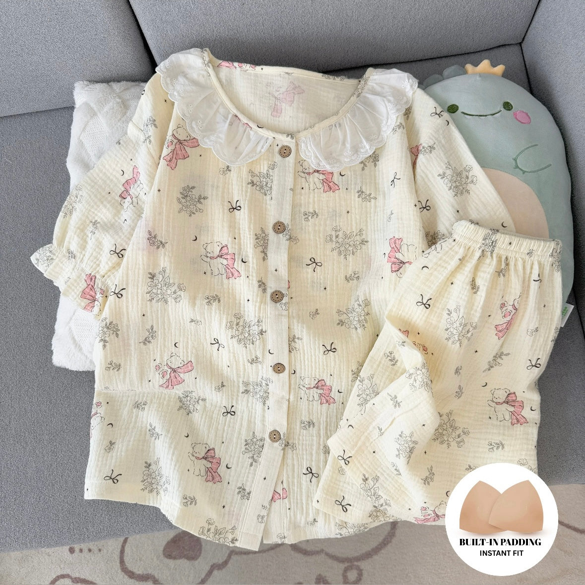 Angel Bear Padded Nightsuit Set