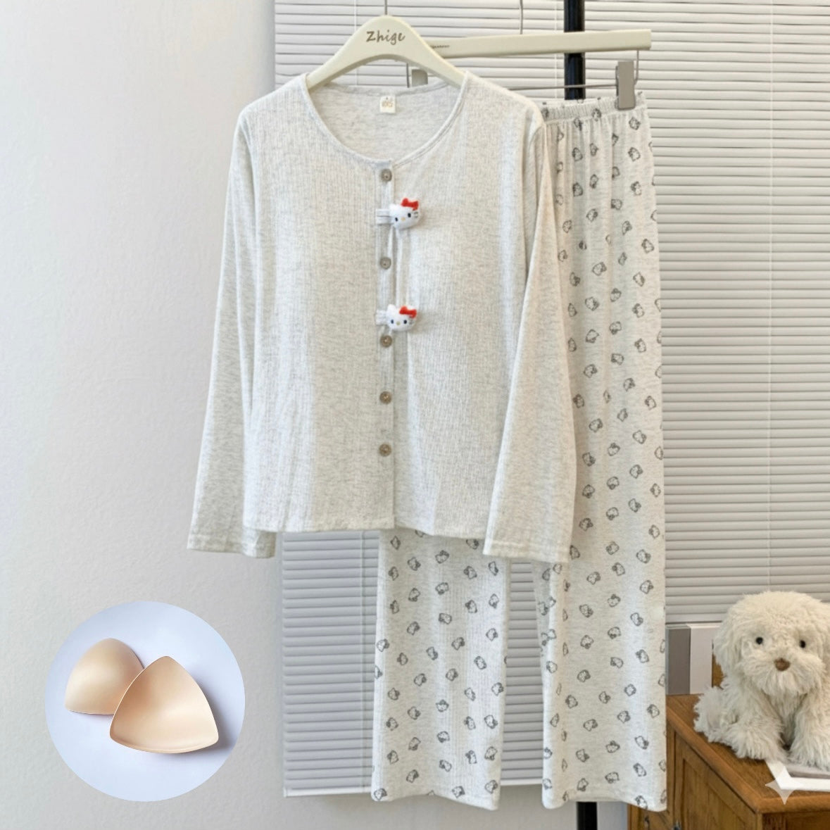 Kawaii Kitty Padded Nightsuit Set