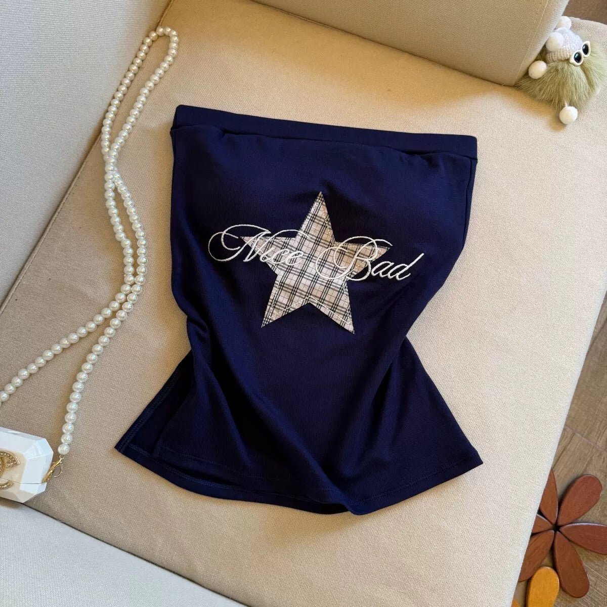 Rockstar Built-in Bra Tube Top