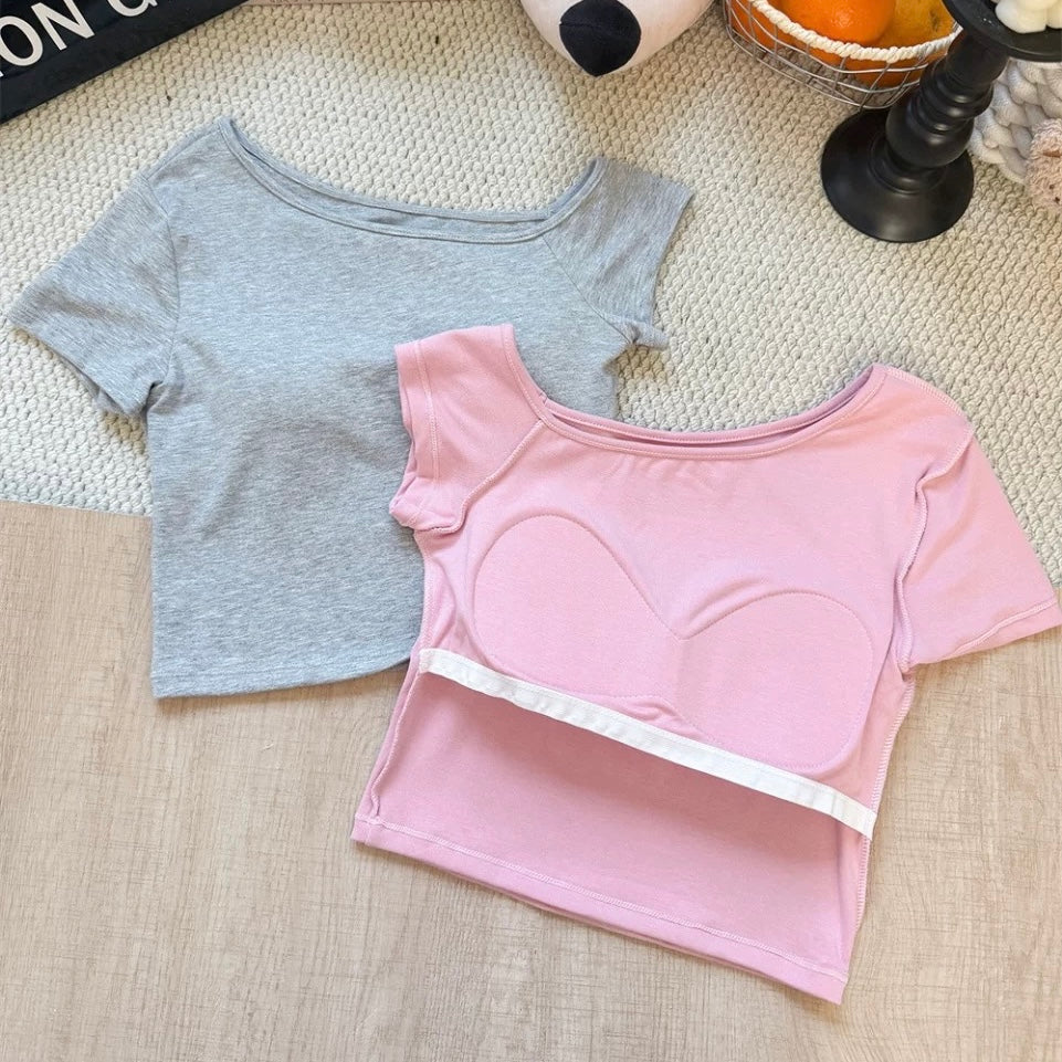 Ira boatneck Built-in Bra Top