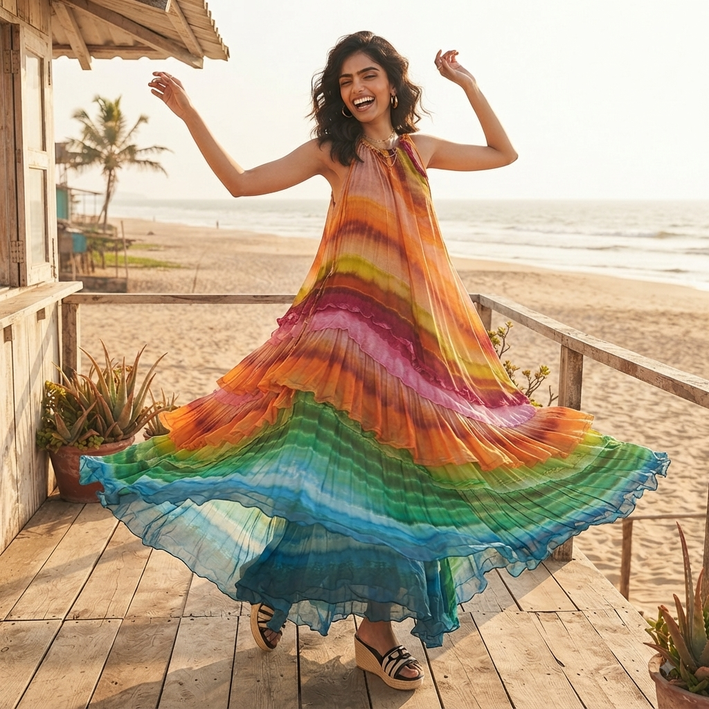 Rainbow Mirage Maxi Dress