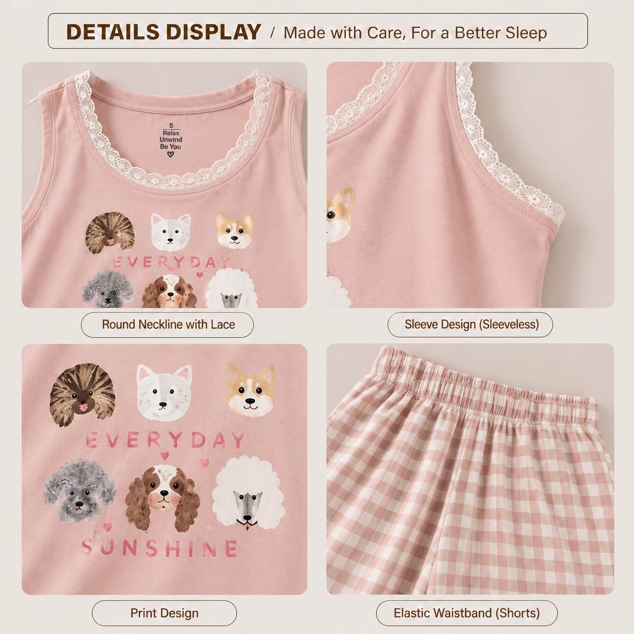 Beagle Padded Nightsuit Set