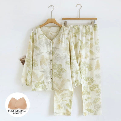 Florune V-Neck Padded Nightsuit Set