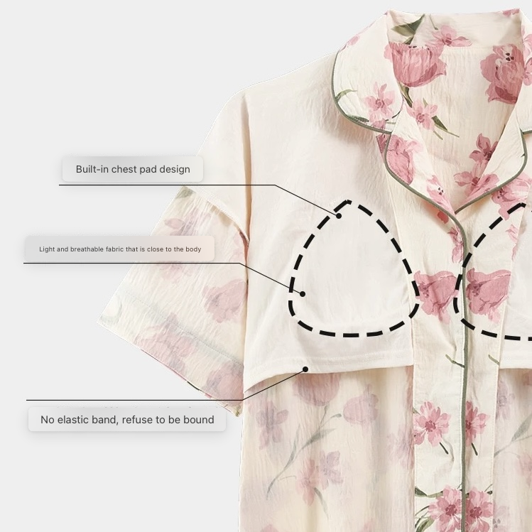 Petal Kiss Padded Nightsuit Set