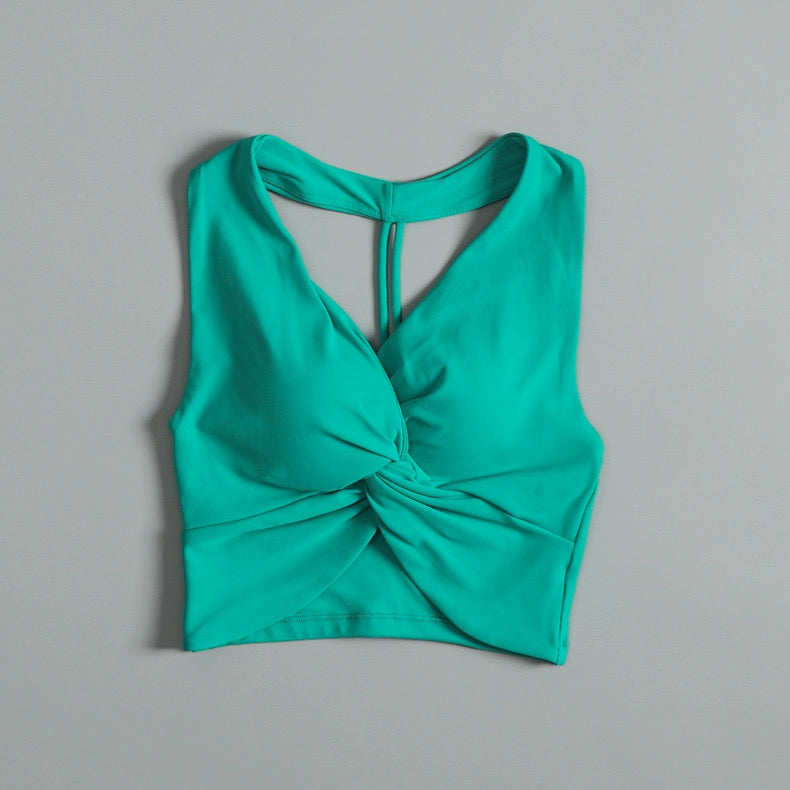 Elara Twist Built-in Bra Tops