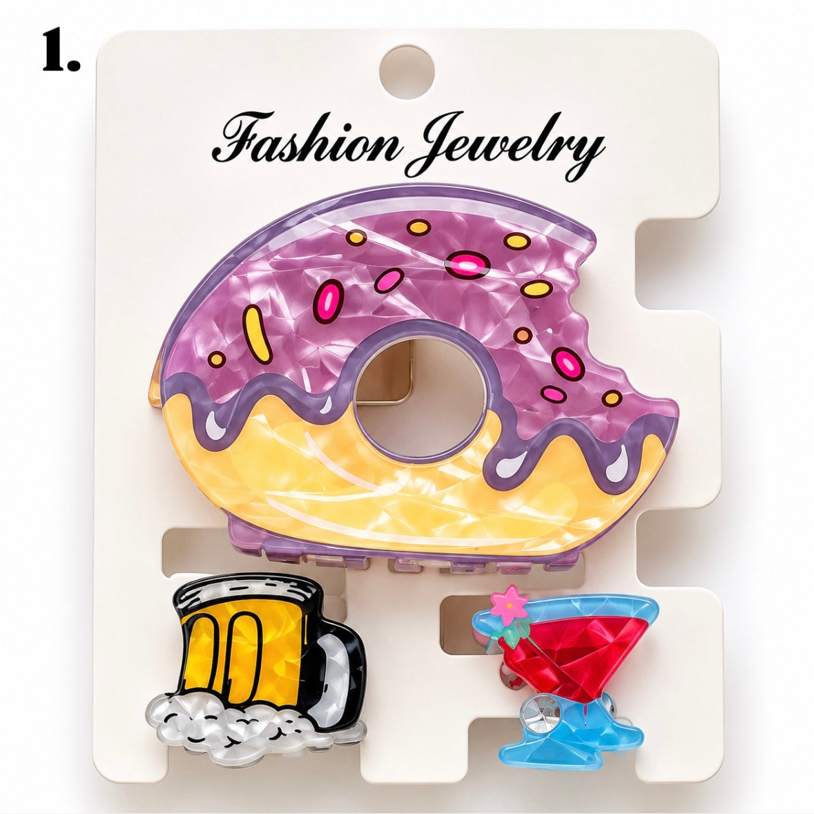Sugar Rush Claw Clip - Set Of 3