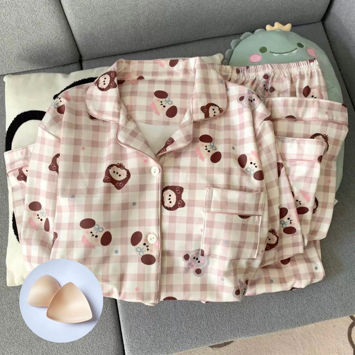 Pinky Paw Padded Winter Nightsuit Set