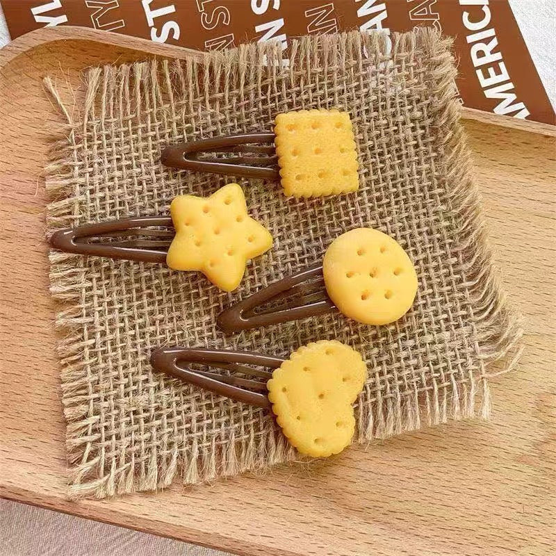 Biscuit Bites Hair Clip - Set Of 4