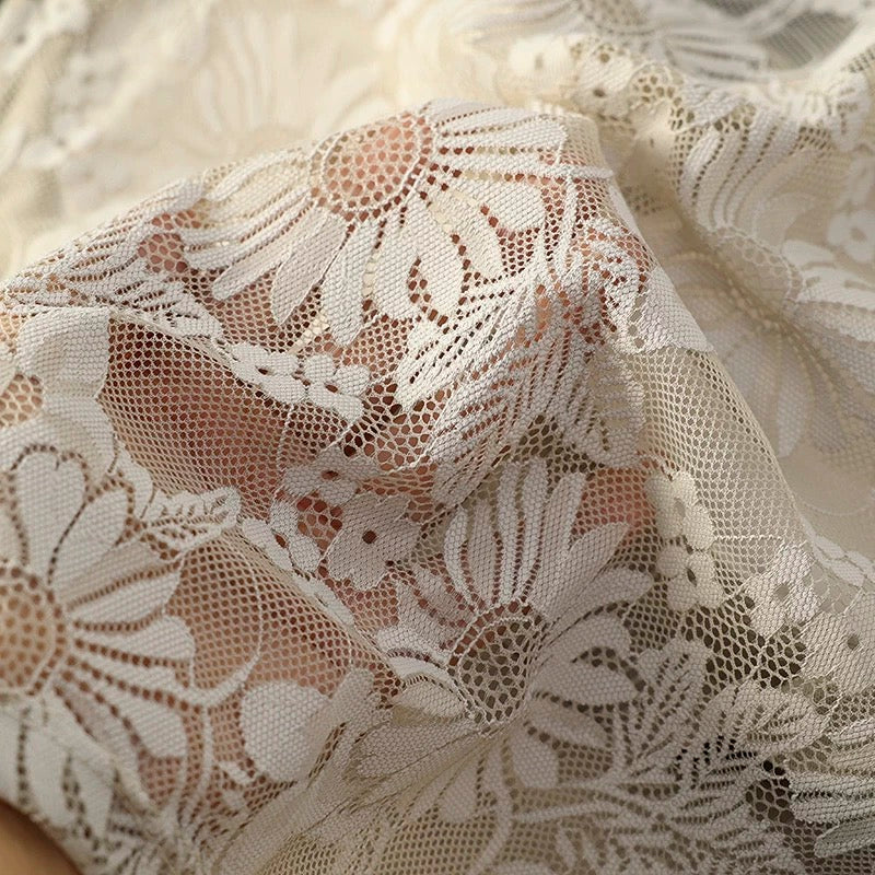 Floral Lace Backless Built-in Bra Top