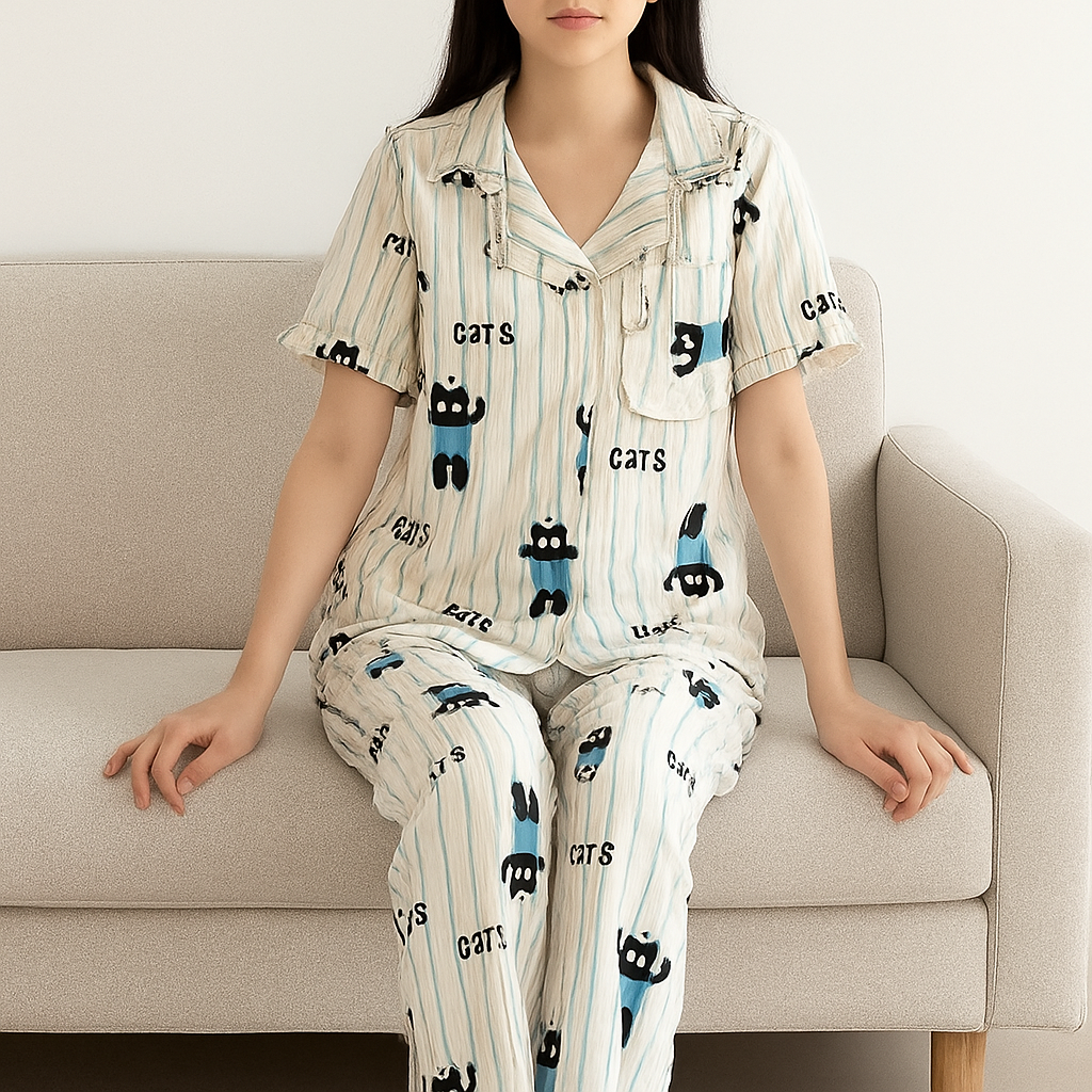 CatNap Frill Padded Nightsuit - 3pc Set