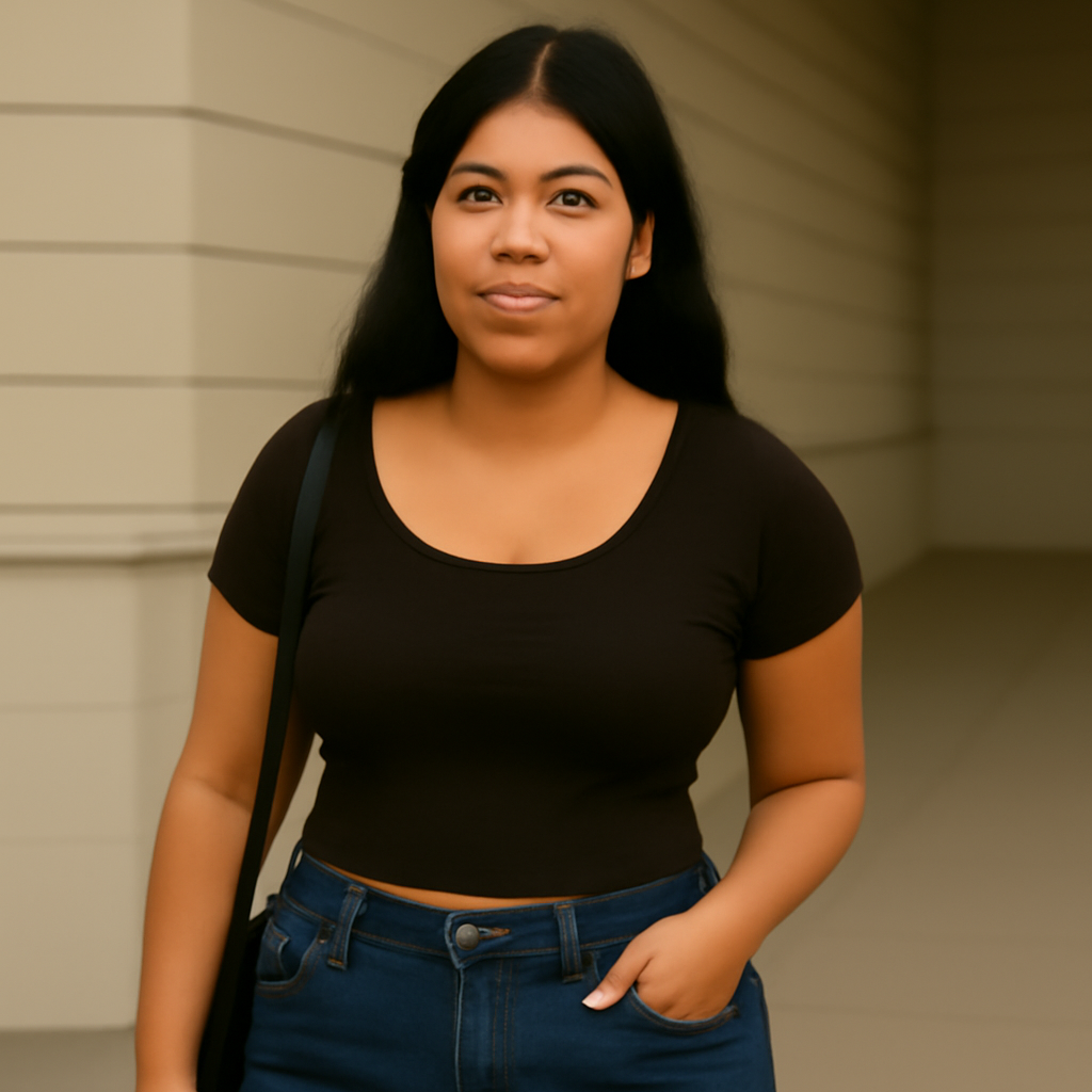 London Plus Size Built-In Bra Crop Tshirt